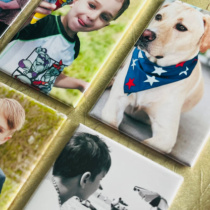 Set of 6 Custom RECTANGLE 2"x3" Personalized Photo Magnets