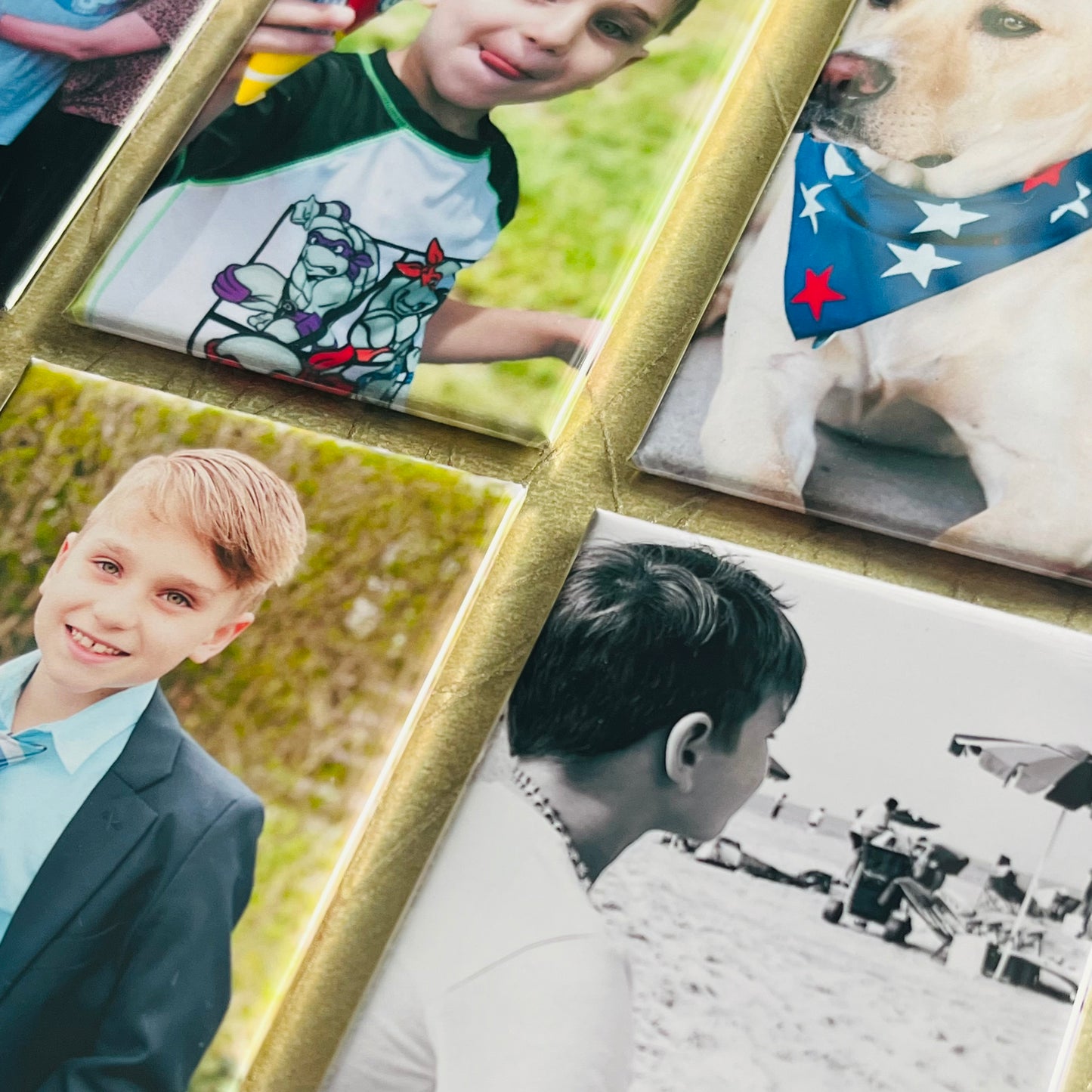Set of 6 Custom RECTANGLE 2"x3" Personalized Photo Magnets