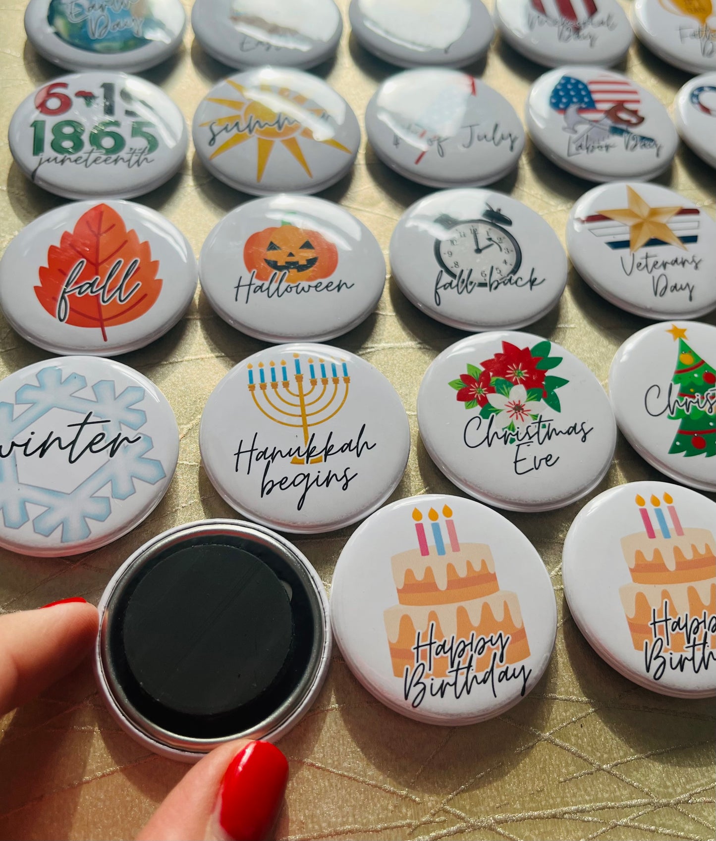 1.5" HOLIDAY MAGNETS Whiteboard, Home, Classroom, Calendar, Home Organization, Perpetual Calendar