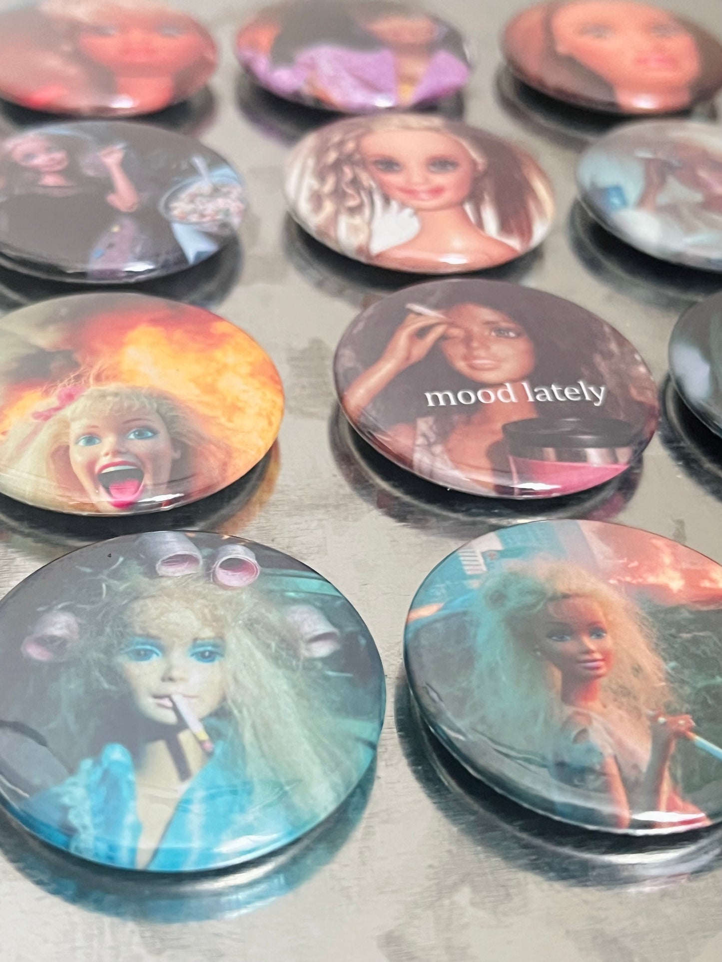 Funny Moody Doll Meme Magnet Set – Set of 12 | Snarky Fridge Magnets | Emotional Support Kitchen Decor