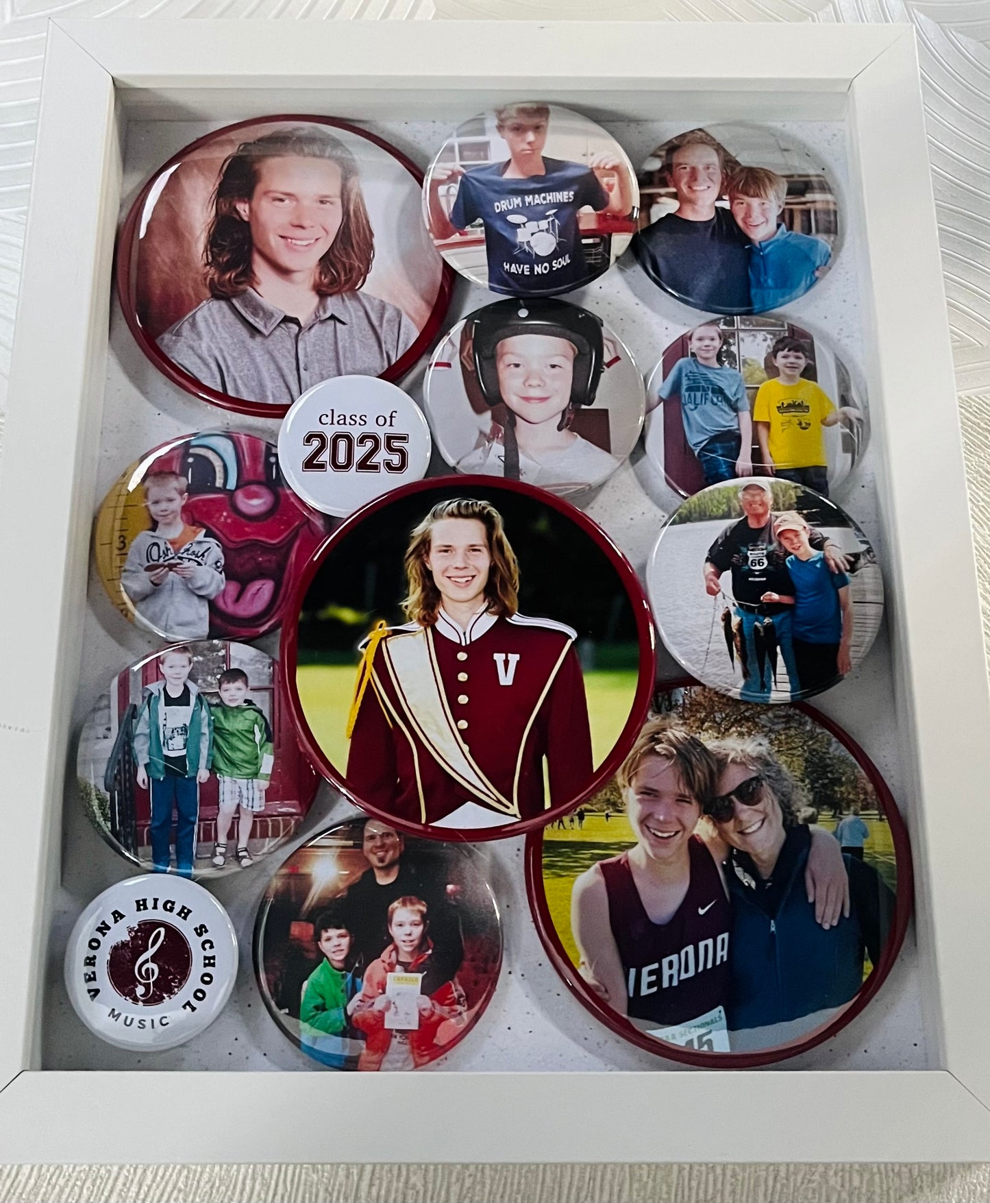 CUSTOM 3D BUTTON PHOTO SHADOWBOX