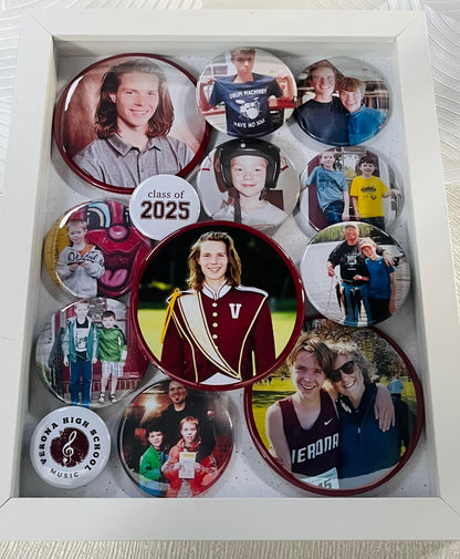 CUSTOM 3D BUTTON PHOTO SHADOWBOX