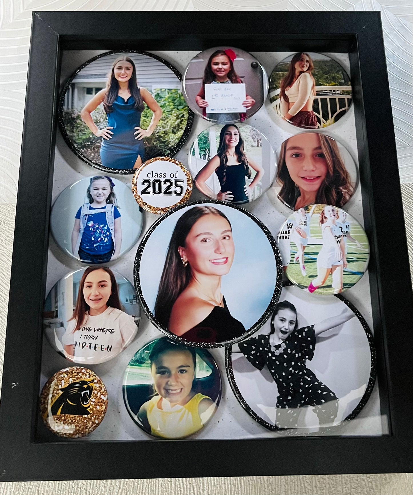 CUSTOM 3D BUTTON PHOTO SHADOWBOX