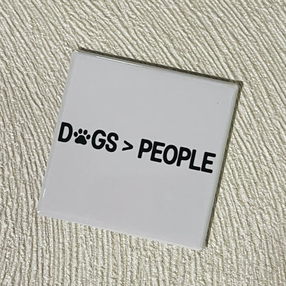 DOGS > PEOPLE FUNNY 2x2 MAGNET