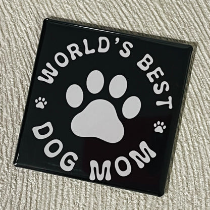 WORLD'S BEST DOG MOM 2x2 MAGNET
