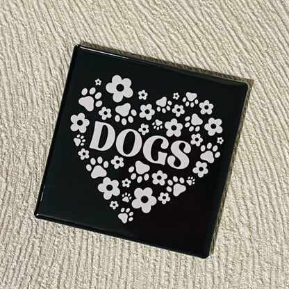 DOG HEART 2x2 SQUARE MAGNET