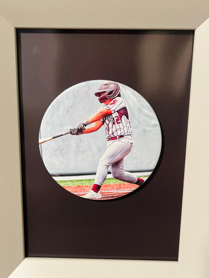 3.5" CUSTOM CIRCLE PHOTO MAGNET, COASTER or BUTTON