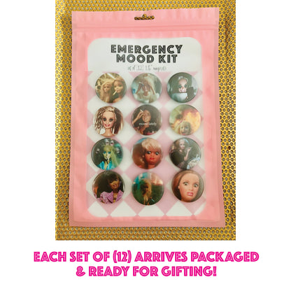 Funny Moody Doll Meme Magnet Set – Set of 12 | Snarky Fridge Magnets | Emotional Support Kitchen Decor