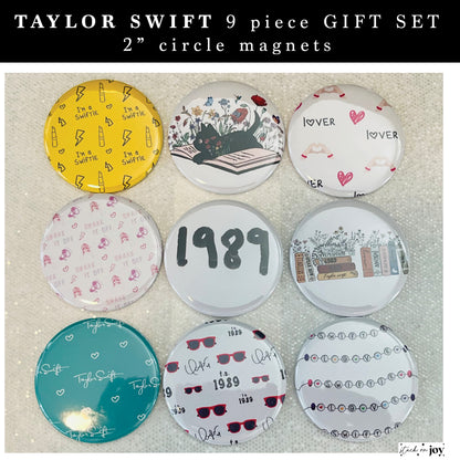 TAYLOR SWIFT 2" MAGNETS - 9 Piece GIFT SET