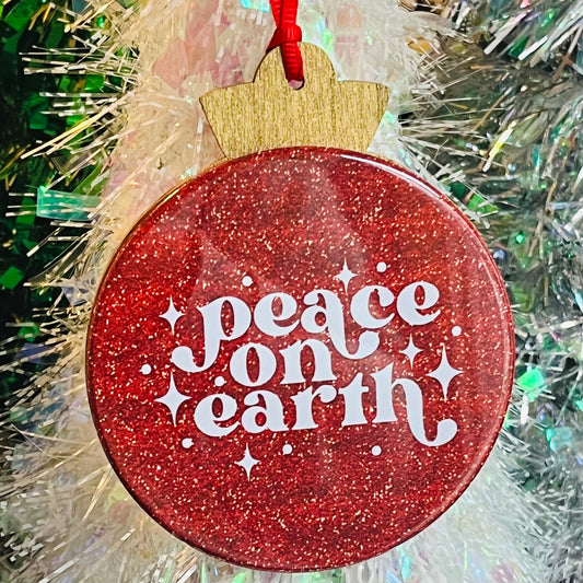 PEACE ON EARTH CHRISTMAS ORNAMENT