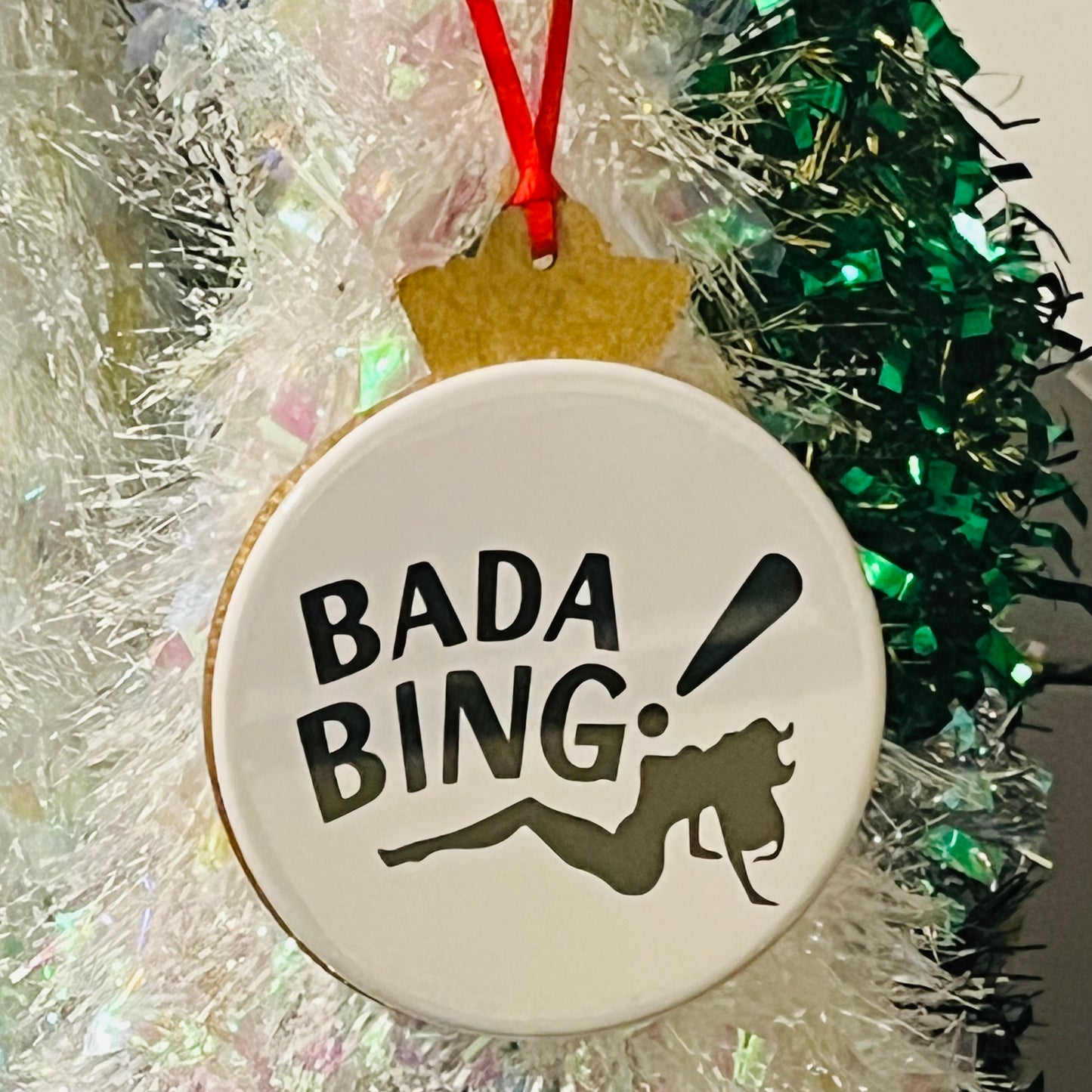 BADA BING SOPRANOS CHRISTMAS TREE ORNAMENT