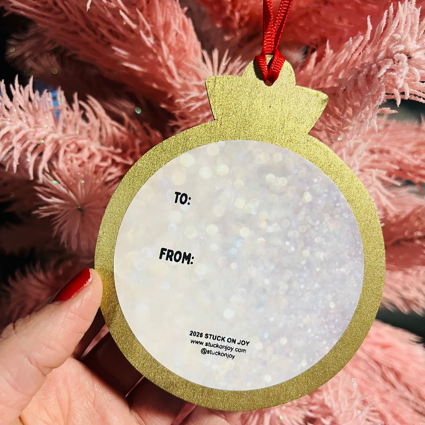 BAKING SPIRITS BRIGHT Funny 3.5” Handmade Christmas Button Ornament