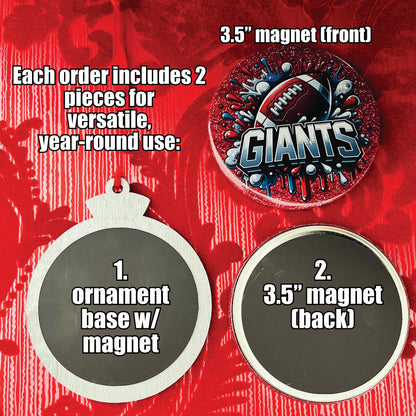 NFL Team Graffiti Art Ornament/Magnet Combo - Choose Your Team!