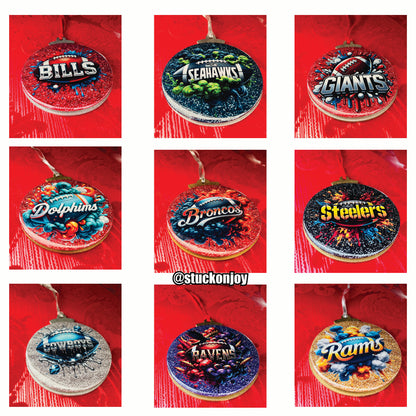 NFL Team Graffiti Art Ornament/Magnet Combo - Choose Your Team!