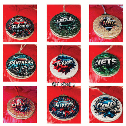 NFL Team Graffiti Art Ornament/Magnet Combo - Choose Your Team!