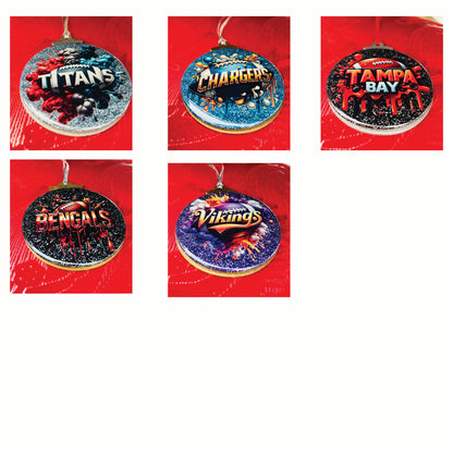 NFL Team Graffiti Art Ornament/Magnet Combo - Choose Your Team!