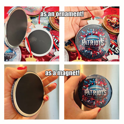 NFL Team Graffiti Art Ornament/Magnet Combo - Choose Your Team!