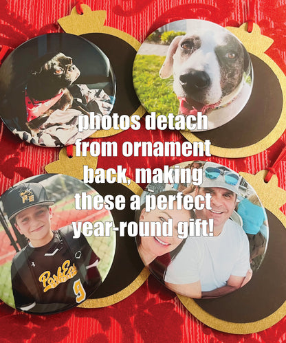 CUSTOM PHOTO ORNAMENT/MAGNET COMBO - upload your own photos!