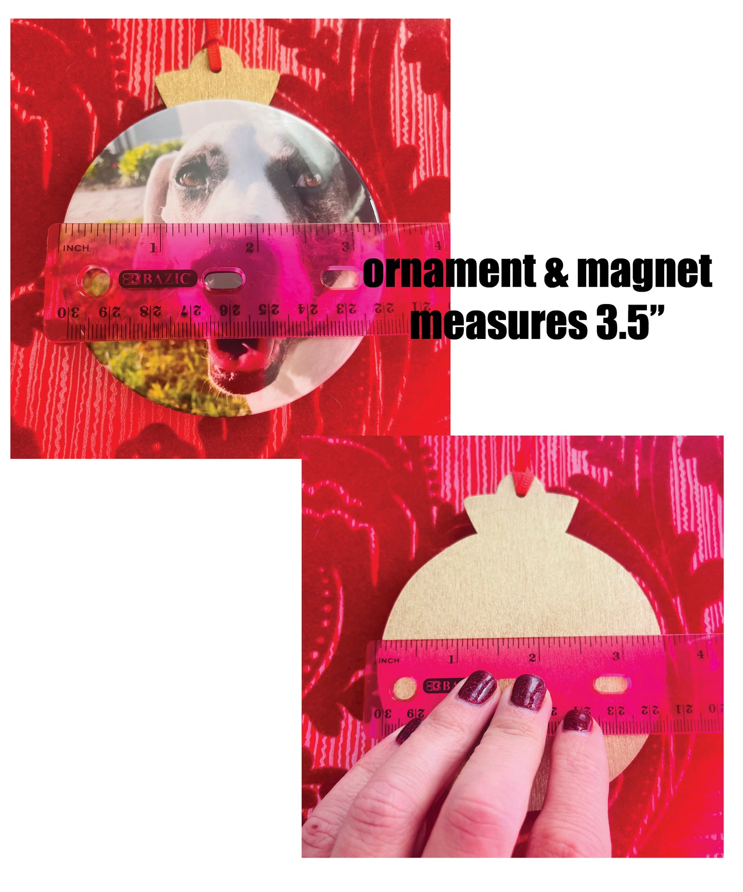 CUSTOM PHOTO ORNAMENT/MAGNET COMBO - upload your own photos!