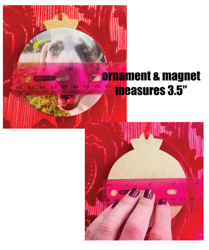 CUSTOM PHOTO ORNAMENT/MAGNET COMBO - upload your own photos!