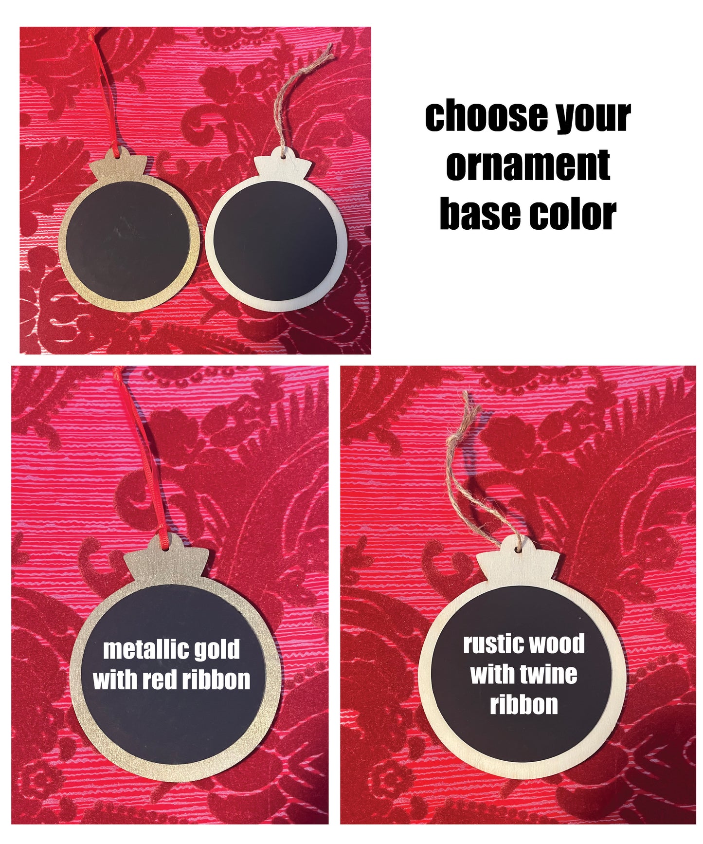 CUSTOM PHOTO ORNAMENT/MAGNET COMBO - upload your own photos!