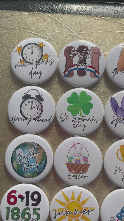 1.5" HOLIDAY MAGNETS Whiteboard, Home, Classroom, Calendar, Home Organization, Perpetual Calendar