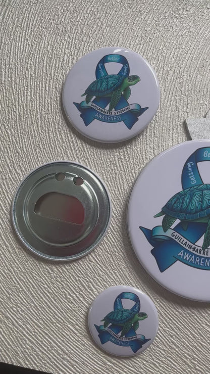 GUILLAIN-BARRE SYNDROME Awareness Collection - Magnet, Ornament, Pins, Bottle Opener, Keychain - Choose your style